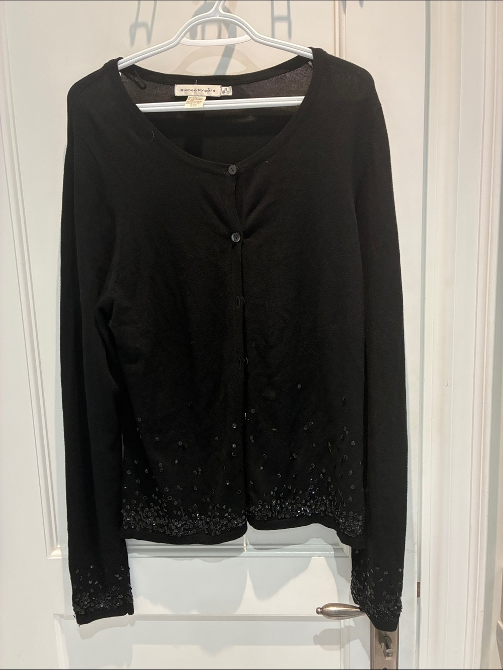 Bianca Nygård Sequin Embellished Button Cardigan Size M 👵MT